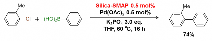 二氧化硅负载型笼型膦                              Silica-SMAP